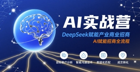 AI实战营：DeepSeek赋能产业商业招商，AI赋能招商全流程-3YVIP资源库