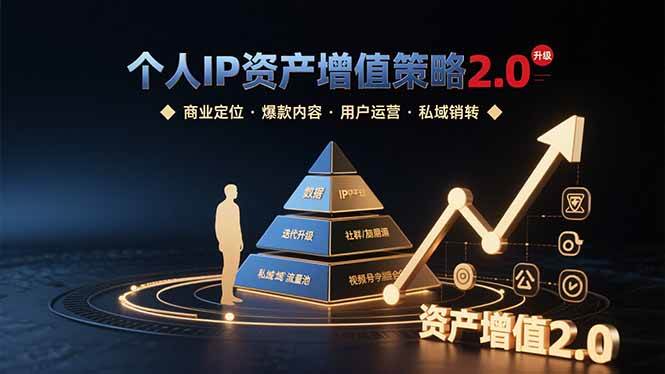 （15653期）个人IP资产增值策略2.0 拆解商业定位/爆款内容/用户运营/私域销转四大模块-3YVIP资源库