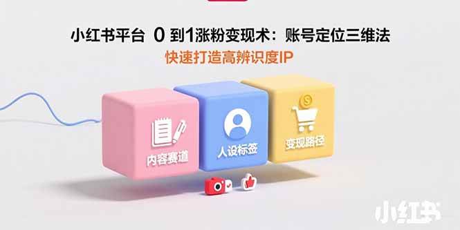（15656期）小红书平台0到1涨粉变现术：账号定位三维法，快速打造高辨识度IP-3YVIP资源库