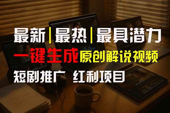 （15658期）短剧推广新思路，AI一键生成原创解说视频，10分钟产出100条，30天赚了5.5w-3YVIP资源库