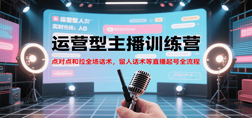 运营型主播训练营，点对点和拉全场话术，留人话术等直播起号全流程（更新8月）-3YVIP资源库