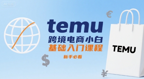 temu跨境电商小白基础入门课程，新手必看-3YVIP资源库