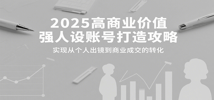 2025高商业价值强人设账号打造攻略，实现从个人出镜到商业成交的转化-3YVIP资源库
