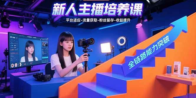 （15701期）新人主播培养课：平台适应-流量获取-粉丝留存-收益提升 全链路能力突破-3YVIP资源库
