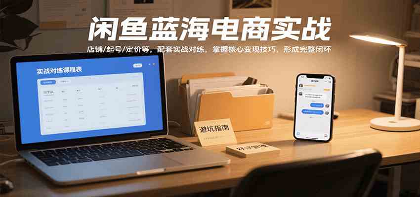 闲鱼蓝海电商实战，涵盖店铺、起号、定价等，配套实战对练，掌握核心变现技巧-3YVIP资源库