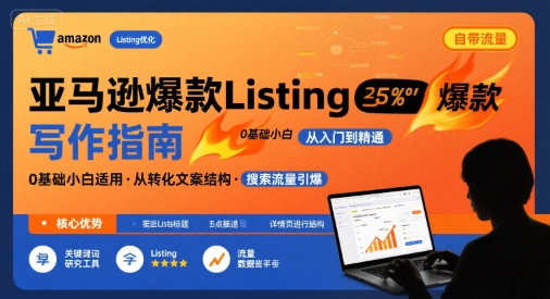 亚马逊爆款Listing写作方法，亚马逊0基础小白也能写爆款自带流量的Listing-3YVIP资源库