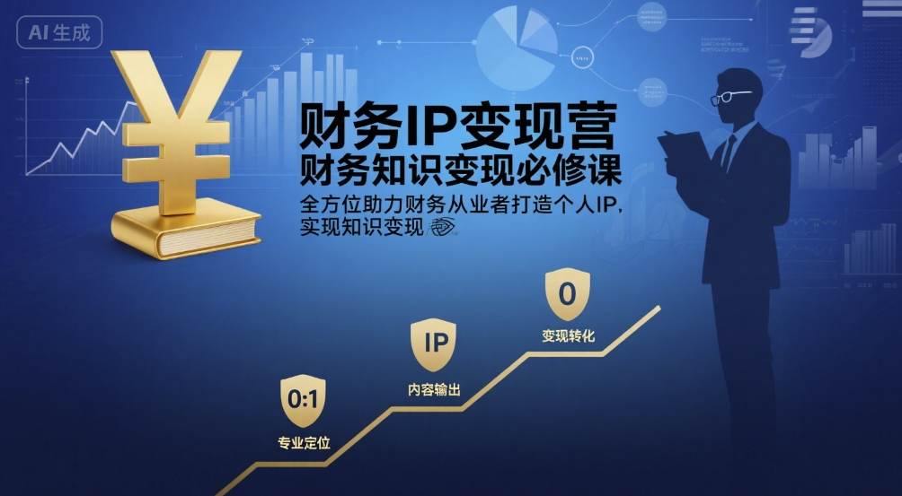 财务IP变现营，财务知识变现必修课，全方位助力财务从业者打造个人IP，实现知识变现-3YVIP资源库
