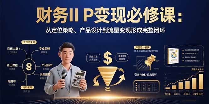 （15728期）财务IP变现必修课：从定位策略、产品设计到流量变现形成完整闭环-3YVIP资源库