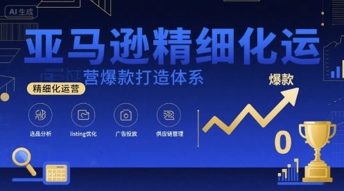 亚马逊精细化运营爆款打造体系，视频课+全套资料文档-3YVIP资源库