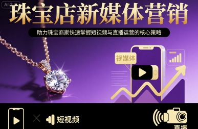 珠宝店新媒体营销，助力珠宝商家快速掌握短视频与直播运营的核心策略-3YVIP资源库
