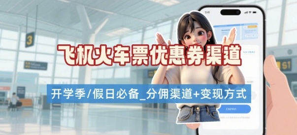 学生党必看！机票火车票优惠券申请渠道 + 项目打法，开学季节日速存-3YVIP资源库
