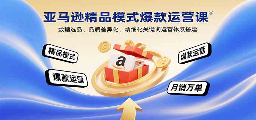 亚马逊精品模式爆款运营课：数据选品、品质差异化，精细化关键词运营体系搭建-3YVIP资源库