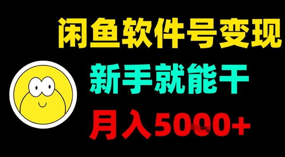 闲鱼软件号变现，新手就能干，月入5k+-3YVIP资源库