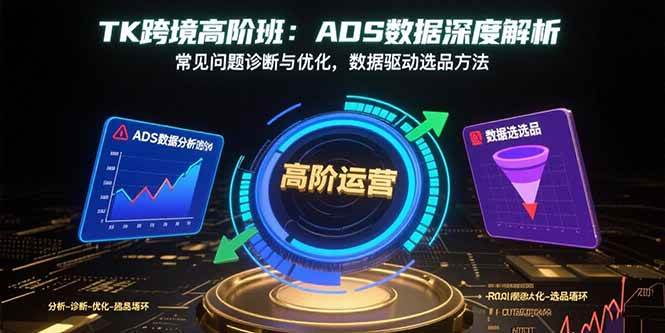 （15809期）TK跨境高阶班：ADS数据深度解析，常见问题诊断与优化，数据驱动选品方法-3YVIP资源库