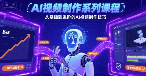 AI视频制作系列课程，从基础到进阶的AI视频制作技巧全涵盖-3YVIP资源库