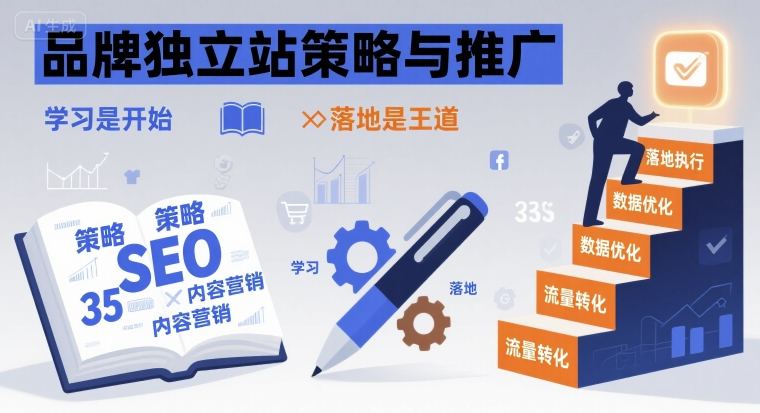 品牌独立站策略与推广，学习是开始，落地是王道-3YVIP资源库