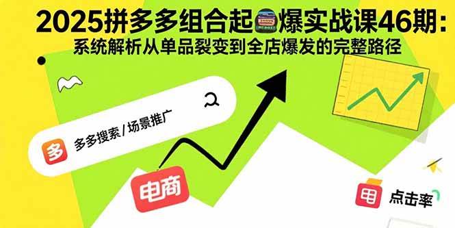 （15816期）2025拼多多组合起爆实战课46期：系统解析从单品裂变到全店爆发的完整路径-3YVIP资源库