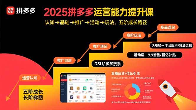 （15826期）2025拼多多运营能力提升课：认知→基础→推广→活动→玩法，五阶成长路径-3YVIP资源库