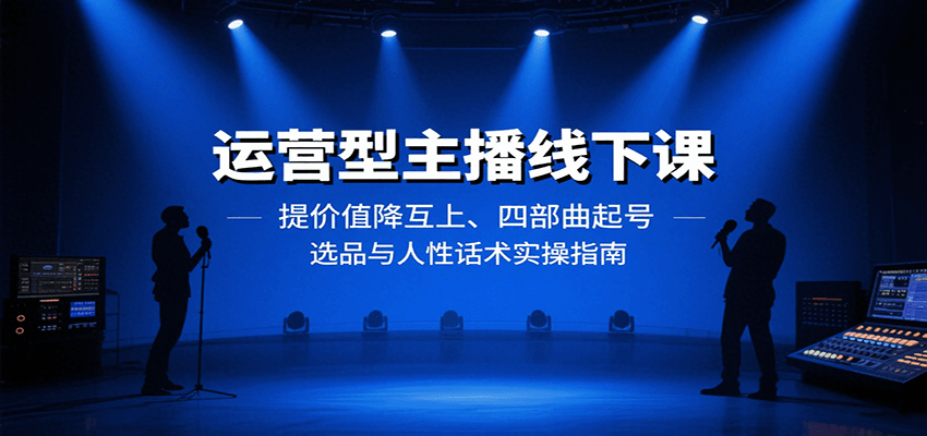 运营型主播线下课：提价值降互上、四部曲起号、选品与人性话术实操指南-3YVIP资源库
