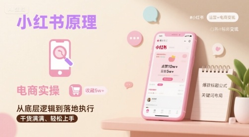 小红书原理以及详细实操流程，小红书电商教程-3YVIP资源库