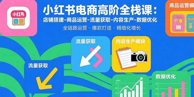 （15840期）小红书电商高阶全栈课：店铺搭建-商品运营-流量获取-内容生产-数据优化-3YVIP资源库