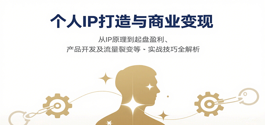 个人IP打造与商业变现，从IP原理到起盘盈利、产品开发及流量裂变等实战技巧全解析-3YVIP资源库
