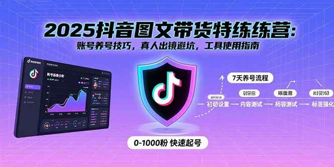 （15861期）2025抖音图文带货特练营：账号养号技巧，真人出镜避坑，工具使用指南-3YVIP资源库