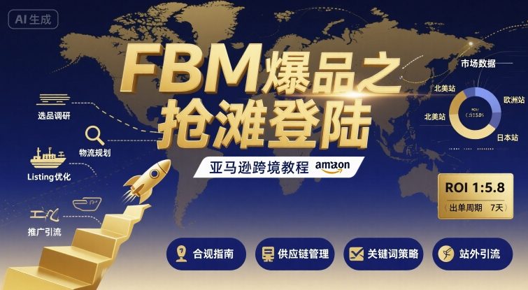 FBM爆品之抢滩登陆-亚马逊跨境教程-3YVIP资源库