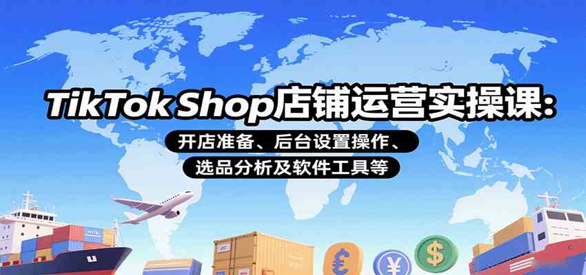 TikTok Shop店铺运营实操课：开店准备、后台设置操作、选品分析及软件工具等-3YVIP资源库