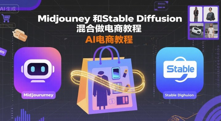 Midjourney和Stable Diffusion混合做电商教程-ai电商教程-3YVIP资源库