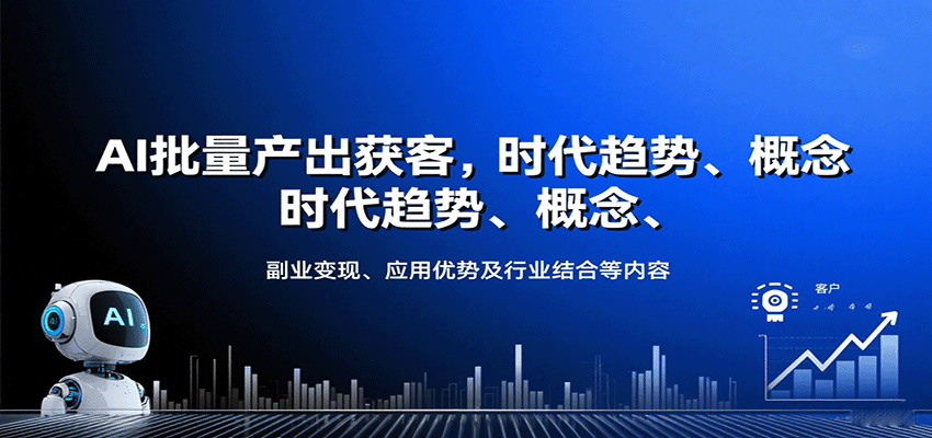 AI批量产出获客，时代趋势、概念、副业变现、应用优势及行业结合等内容-3YVIP资源库