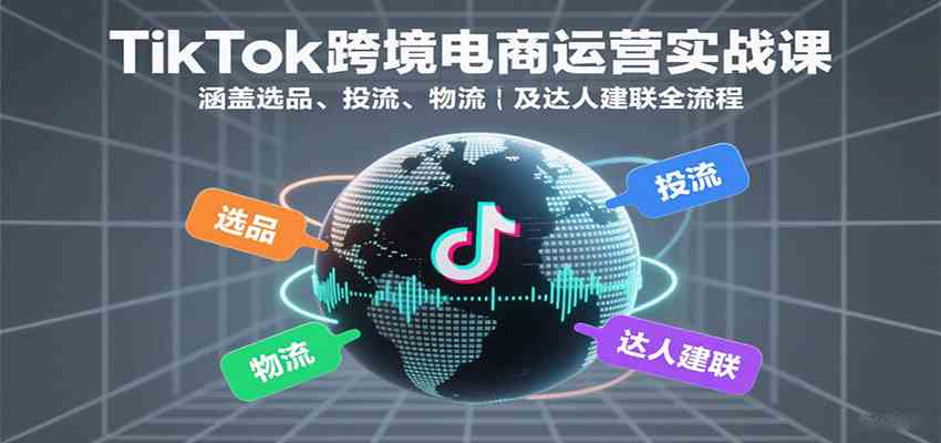 TikTok跨境电商运营实战课：涵盖选品、投流、物流及达人建联全流程-3YVIP资源库