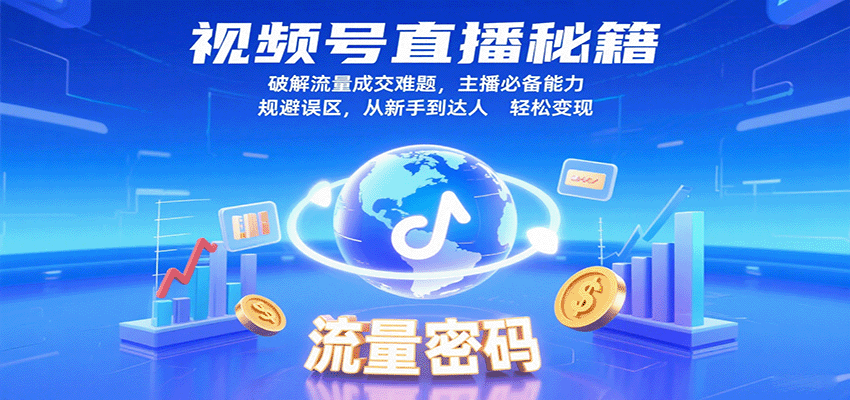 视频号直播秘籍，破解流量成交难题，主播必备能力，规避误区，从新手到达人轻松变现-3YVIP资源库