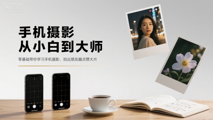 手机摄影从小白到大师，零基础带你学习手机摄影，拍出朋友圈点赞大片-3YVIP资源库