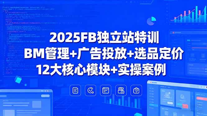 （15962期）2025FB独立站特训，BM管理+广告投放+选品定价，12大核心模块+实操案例-3YVIP资源库