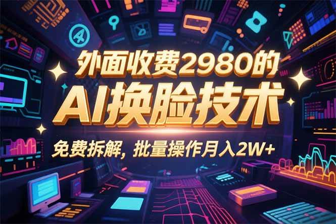 （15969期）0粉丝0基础，用AI换脸改头换面，3分钟一条原创视频，收益稳稳-3YVIP资源库