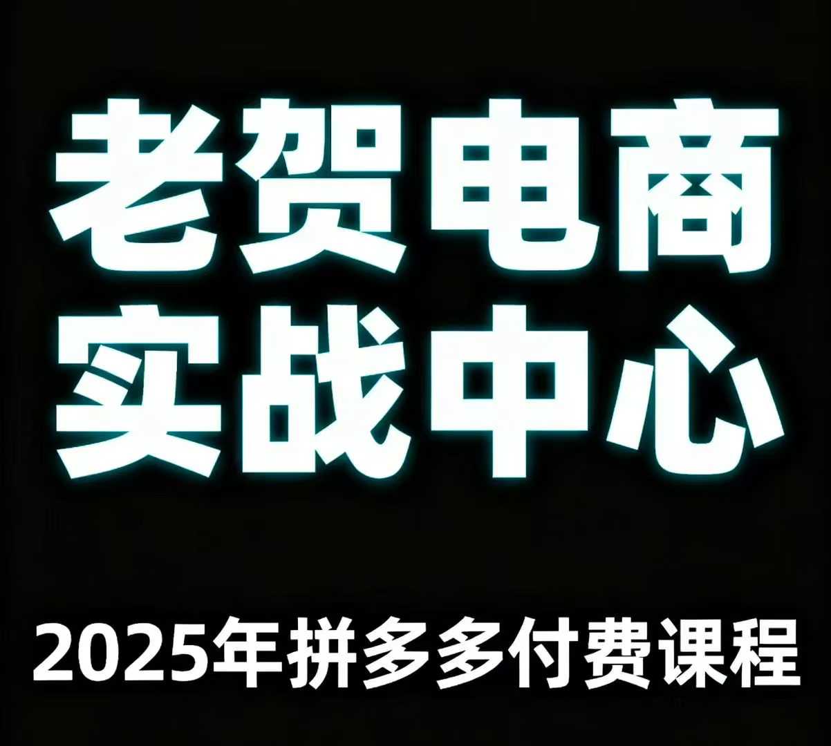 老贺电商2025年拼多多付费课程，用通俗易懂的方法告诉你多多怎么玩-3YVIP资源库