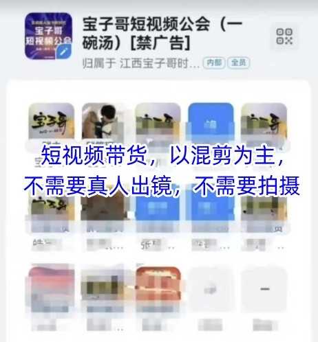 宝子哥头部团队短视频带货，以混剪为主，不需要真人出镜，不需要拍摄【更新9月】-3YVIP资源库