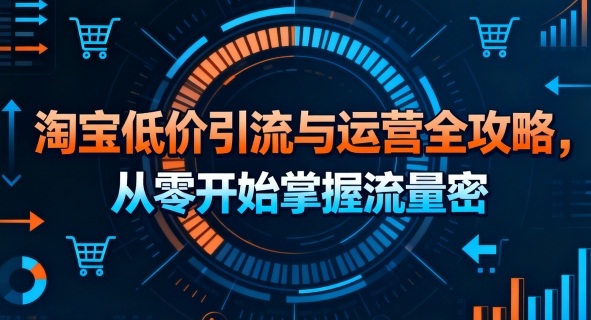 淘宝低价引流与运营全攻略，从零开始掌握流量密码-3YVIP资源库