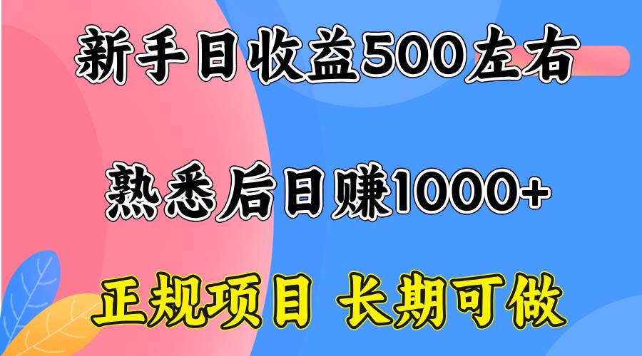 （15978期）一台电脑，前期日收益300-500，熟练后日入1000左右-3YVIP资源库