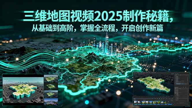 （15983期）三维地图视频2025制作秘籍，从基础到高阶，掌握全流程，开启创作新篇-3YVIP资源库