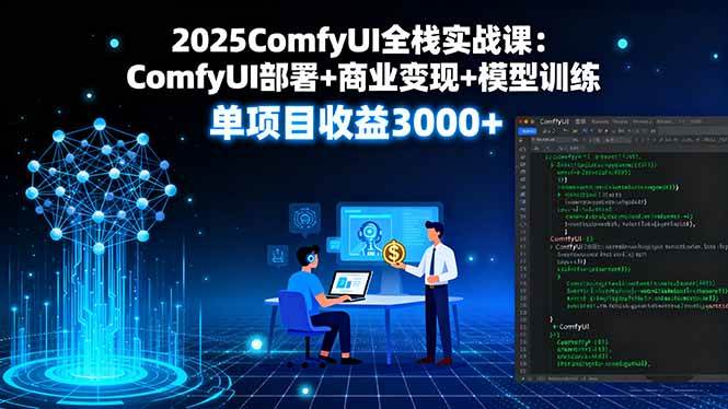 （16013期）2025ComfyUI全栈实战课：ComfyUI部署+商业变现+模型训练，单项目收益3000+-3YVIP资源库