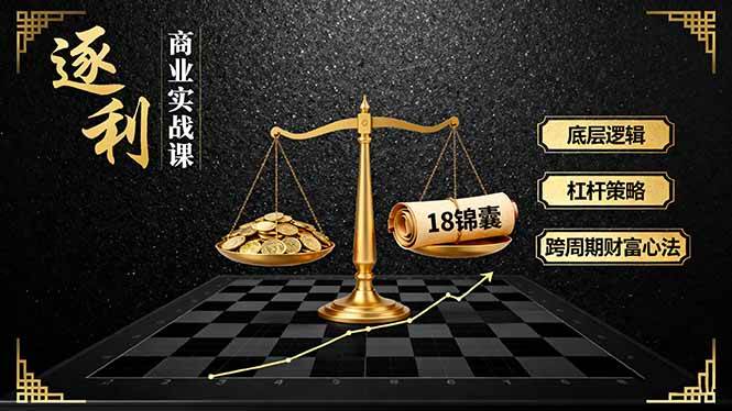 （16046期）《逐 利》商业实战课，底层逻辑、杠杆策略、18锦囊，跨周期财富心法-3YVIP资源库
