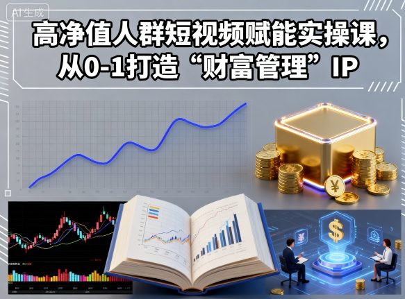 高净值人群短视频赋能实操课，从0-1打造“财富管理”IP-3YVIP资源库
