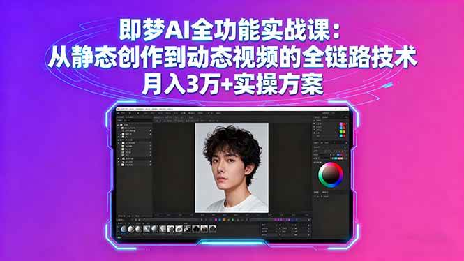 （16053期）即梦AI全功能实战课：从静态创作到动态视频的全链路技术 月入3万+实操方案-3YVIP资源库