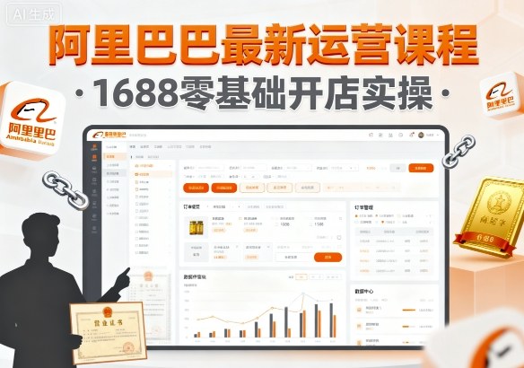 阿里巴巴最新运营课程，1688零基础开店实操-3YVIP资源库
