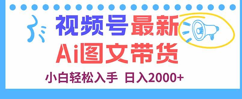 （16092期）视频号最新AI图文带货，每天几分钟，小白轻松入手，日入2000+-3YVIP资源库