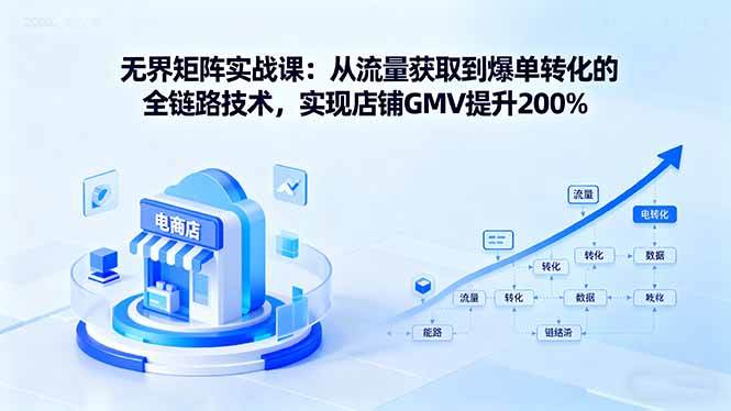 （16104期）无界矩阵实战课：从流量获取到爆单转化的全链路技术，实现店铺GMV提升200%-3YVIP资源库
