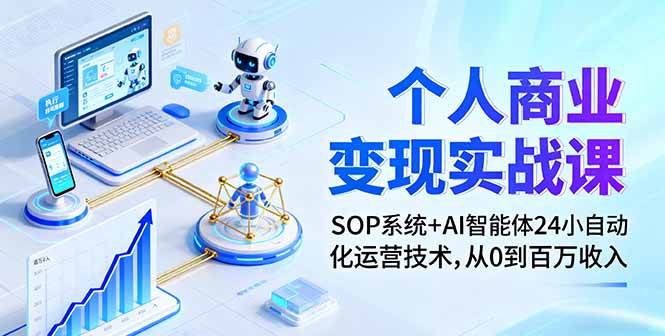 （16111期）个人商业变现实战课：SOP系统+AI智能体24小自动化运营技术，从0到百万收入-3YVIP资源库