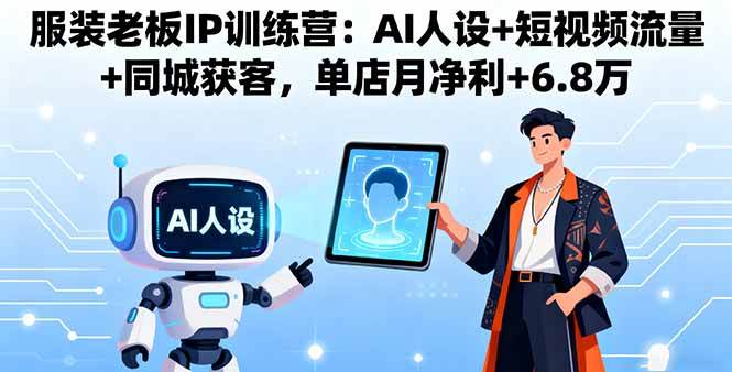 （16117期）服装老板IP训练营：AI人设+短视频流量+同城获客，单店月净利+6.8万-3YVIP资源库